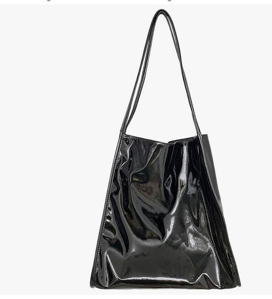 Patent tote bag